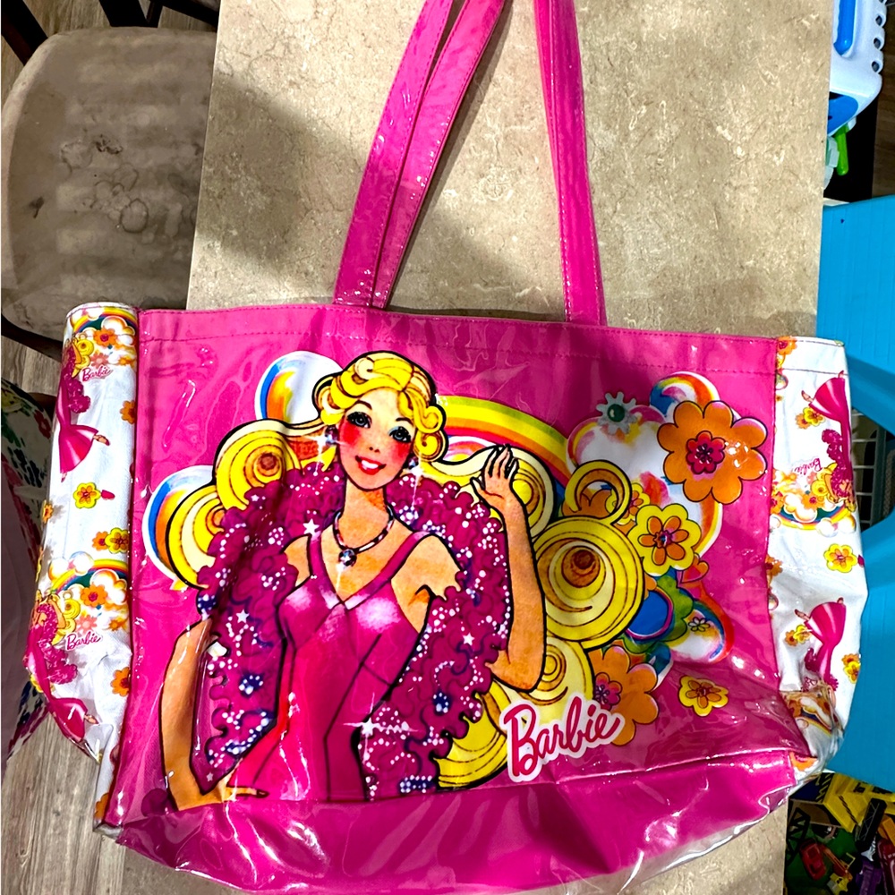 Barbie My Fab Glossed Vinyl Tote Beach Bag!